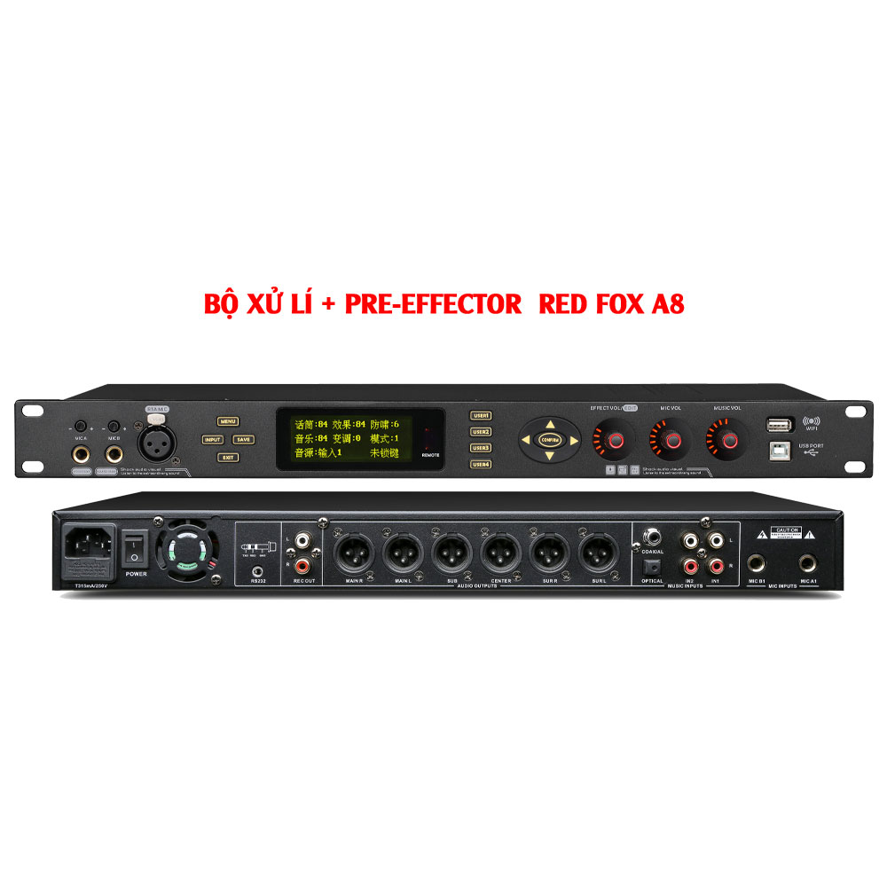 BỘ XỬ LÍ + PRE-EFFECTOR  RED FOX A8